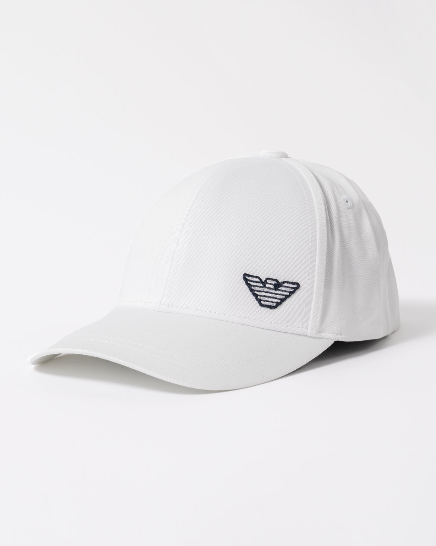 Emporio Armani Mens Cap with Eagle Logo in White