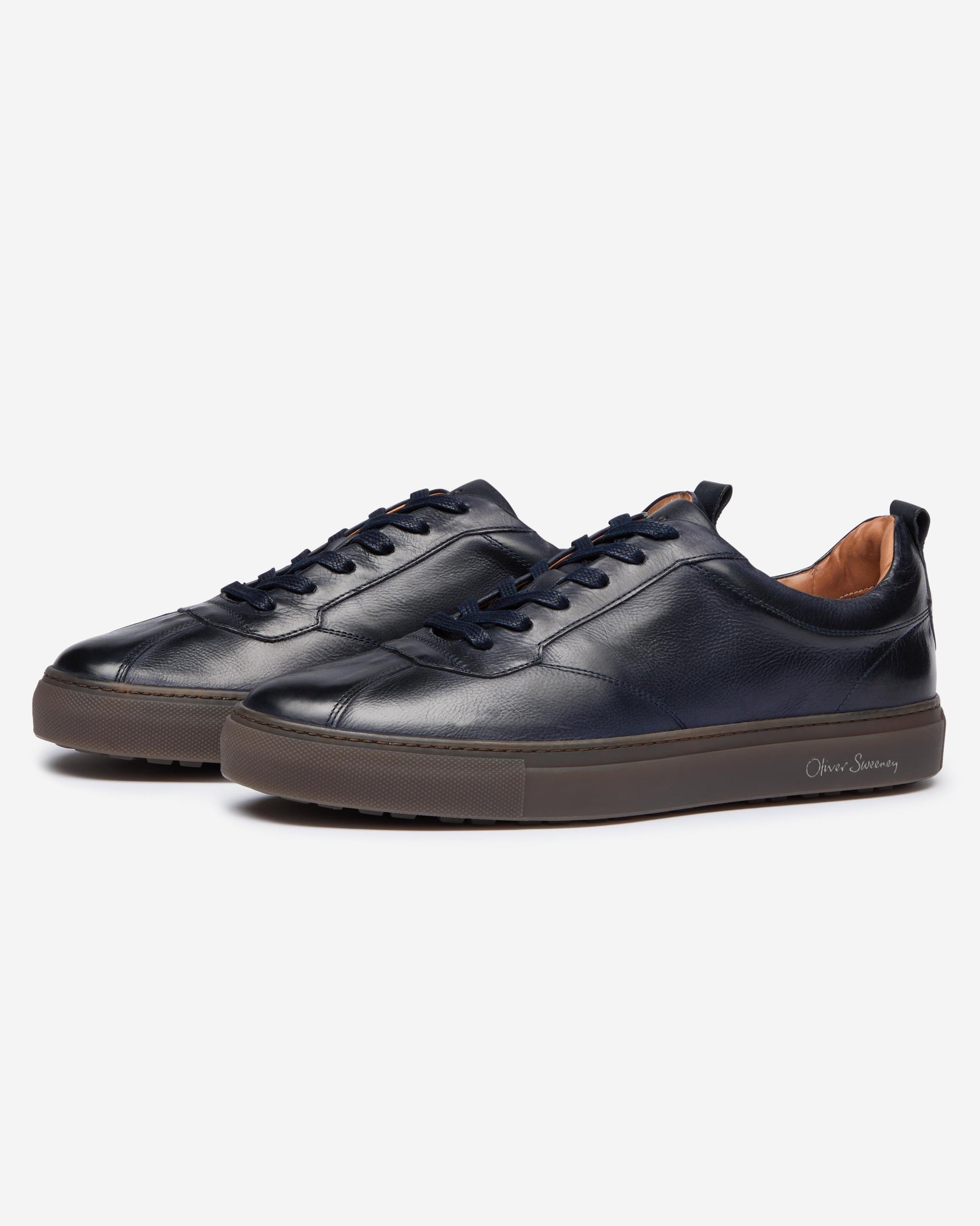 Oliver Sweeney Ermida Mens Hand Finished Calf Leather Trainers - Navy | CHO | Designer Mens Trainers