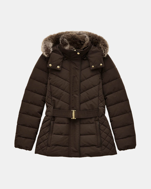 Joules Aspen Womens Parka - Brown