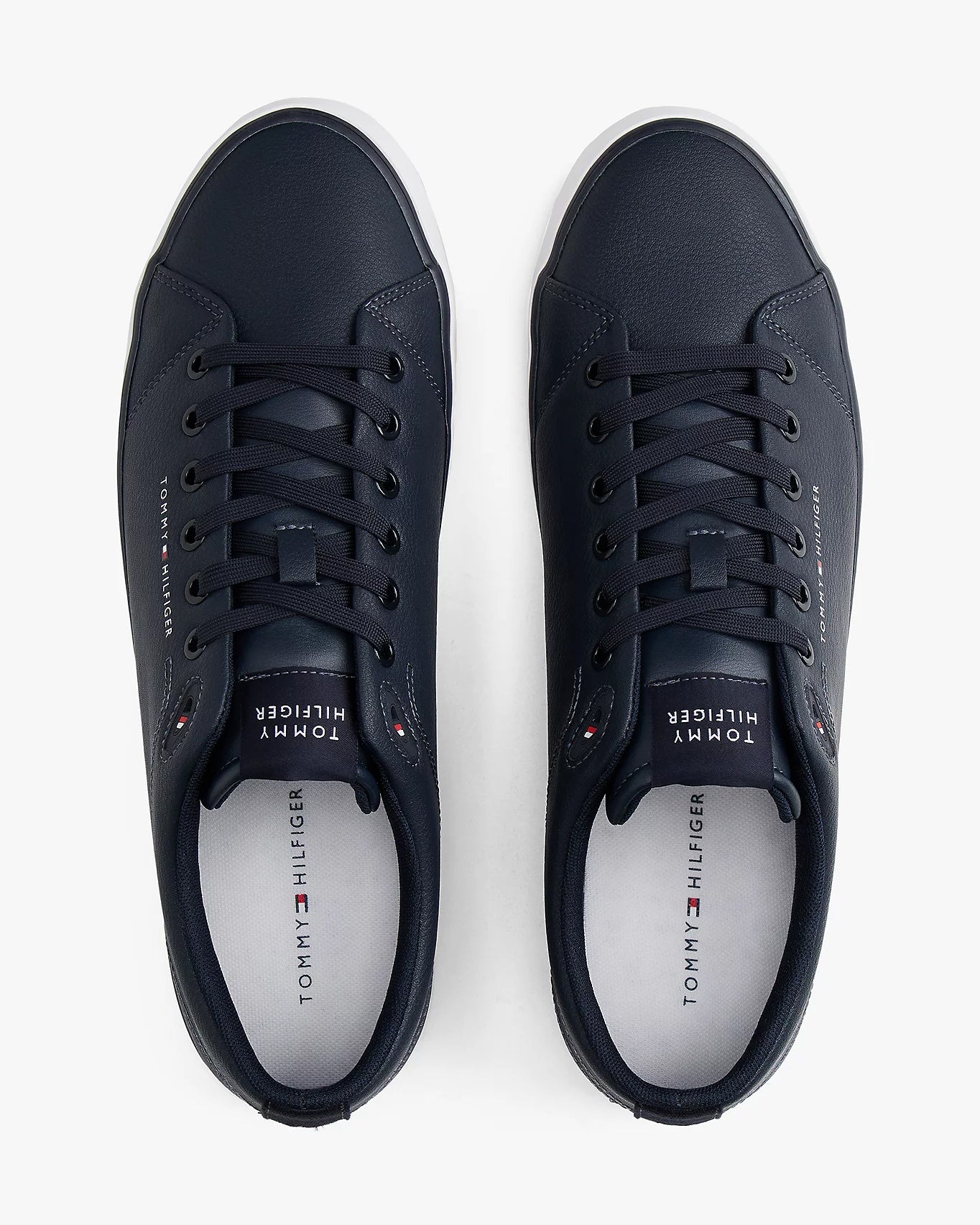 Tommy Hilfiger TH Core Low-Top Mens Vulcanised Leather Trainers - Desert Sky