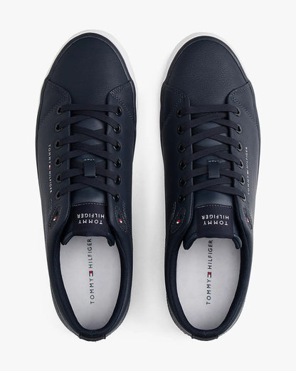 Tommy Hilfiger TH Core Low-Top Mens Vulcanised Leather Trainers - Desert Sky