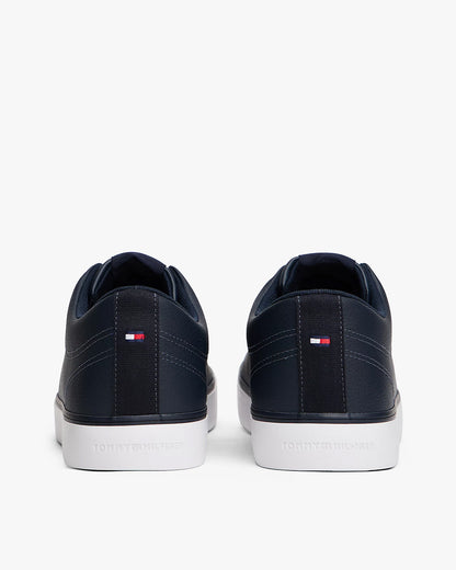 Tommy Hilfiger TH Core Low-Top Mens Vulcanised Leather Trainers - Desert Sky