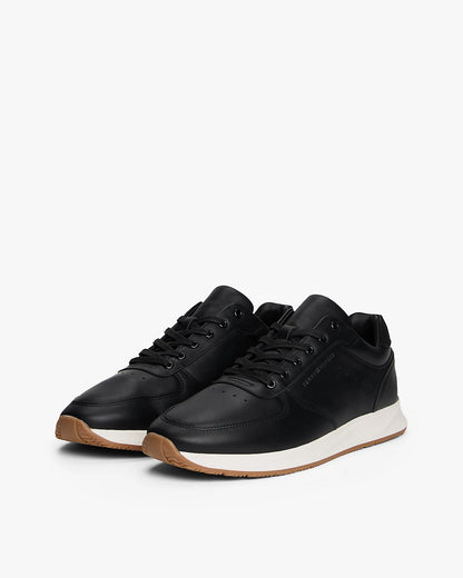 Tommy Hilfiger Premium Leather Fine Cleat Hybrid Mens Trainers - Black