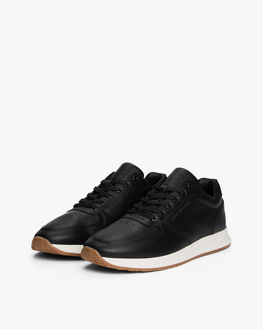 Tommy Hilfiger Premium Leather Fine Cleat Hybrid Mens Trainers - Black