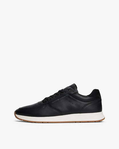 Tommy Hilfiger Premium Leather Fine Cleat Hybrid Mens Trainers - Black