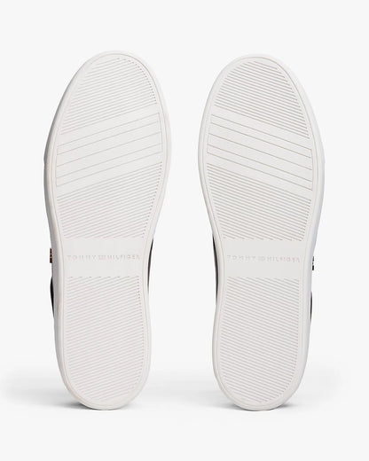 Tommy Hilfiger Elevated Womens Leather Court Trainers - Black