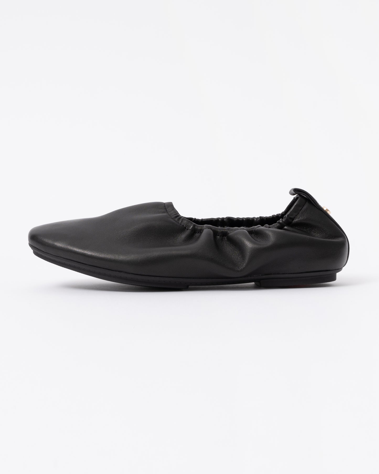 FitFlop Delicato Poise Leather Ballerina Shoes - All Black 090
