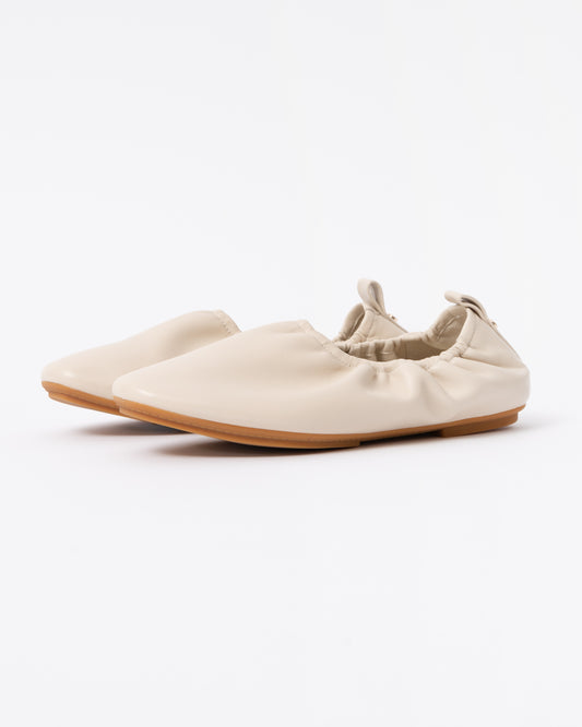 FitFlop Delicato Poise Leather Ballerina Shoes - Hazy Taupe E40