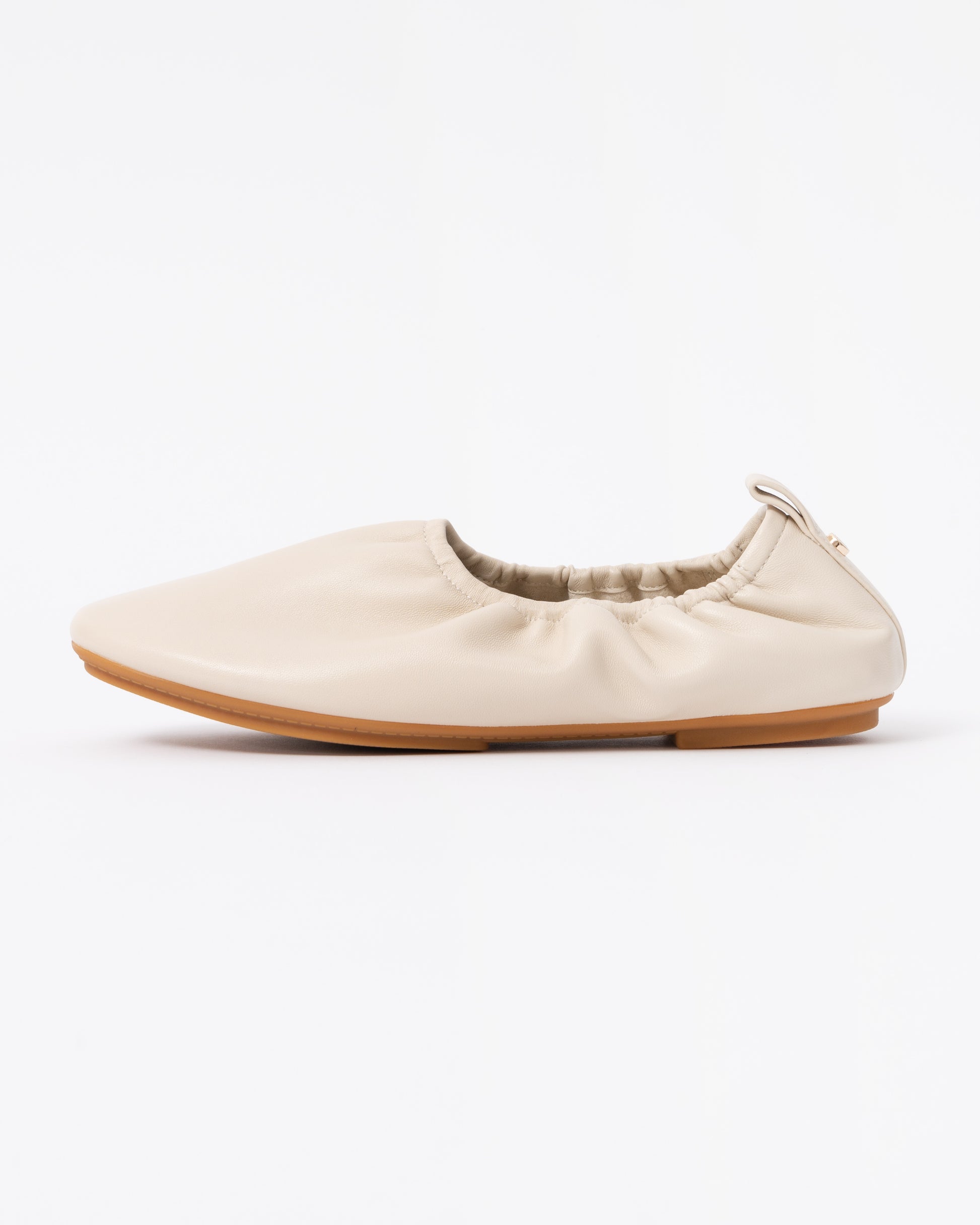 FitFlop Delicato Poise Leather Ballerina Shoes - Hazy Taupe E40