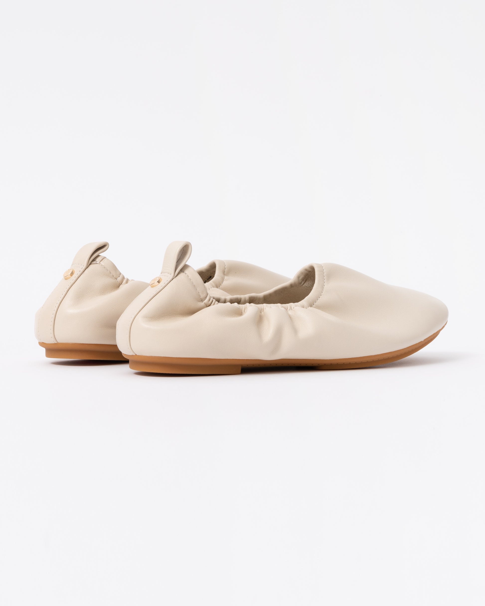 FitFlop Delicato Poise Leather Ballerina Shoes - Hazy Taupe E40