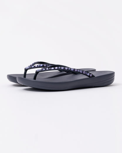 FitFlop Womens iQushion Multi-Crystal Ergonomic Flip-Flops