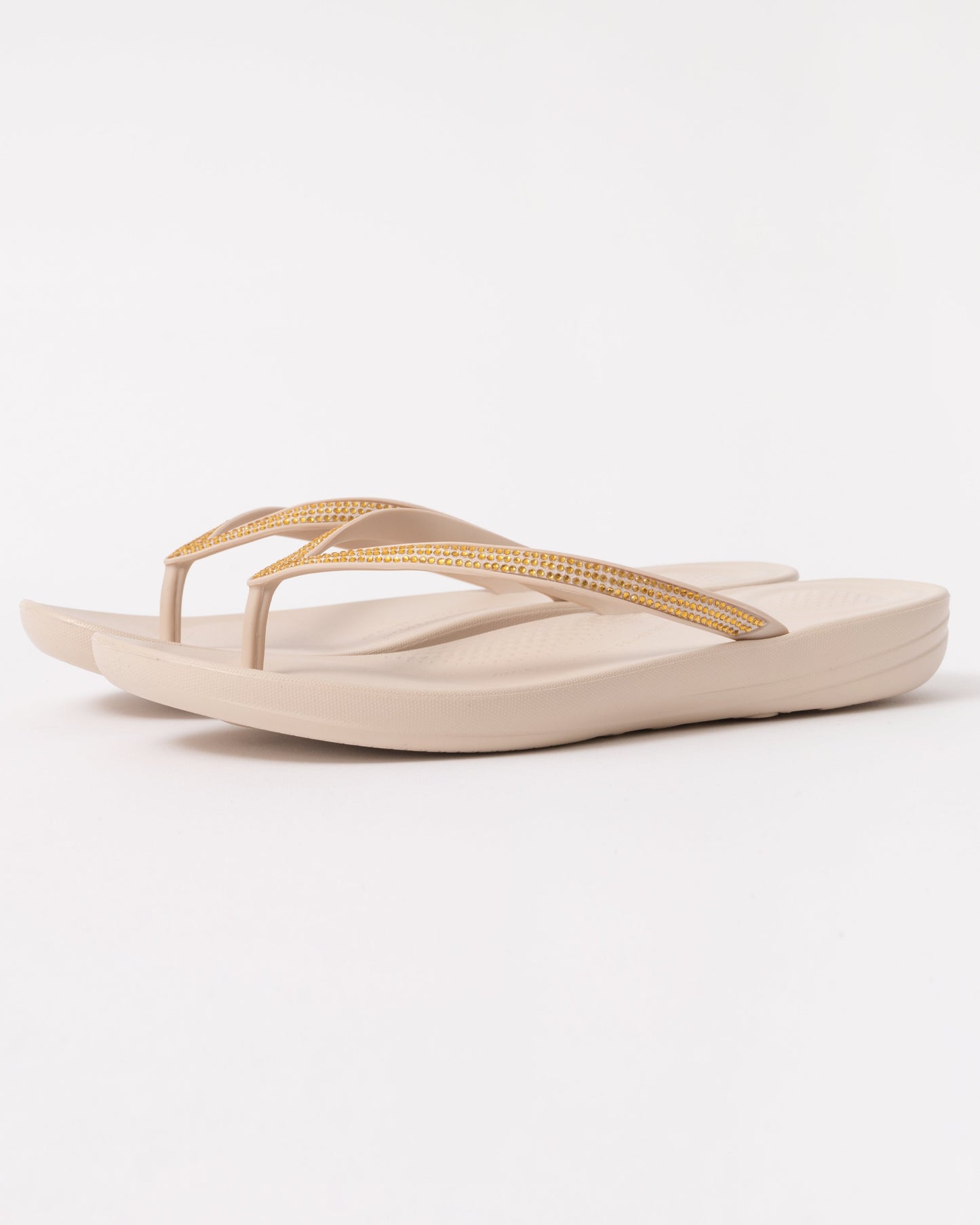 Fitflop IQushion Sparkle Womens Flip-Flop - Stone Beige A20