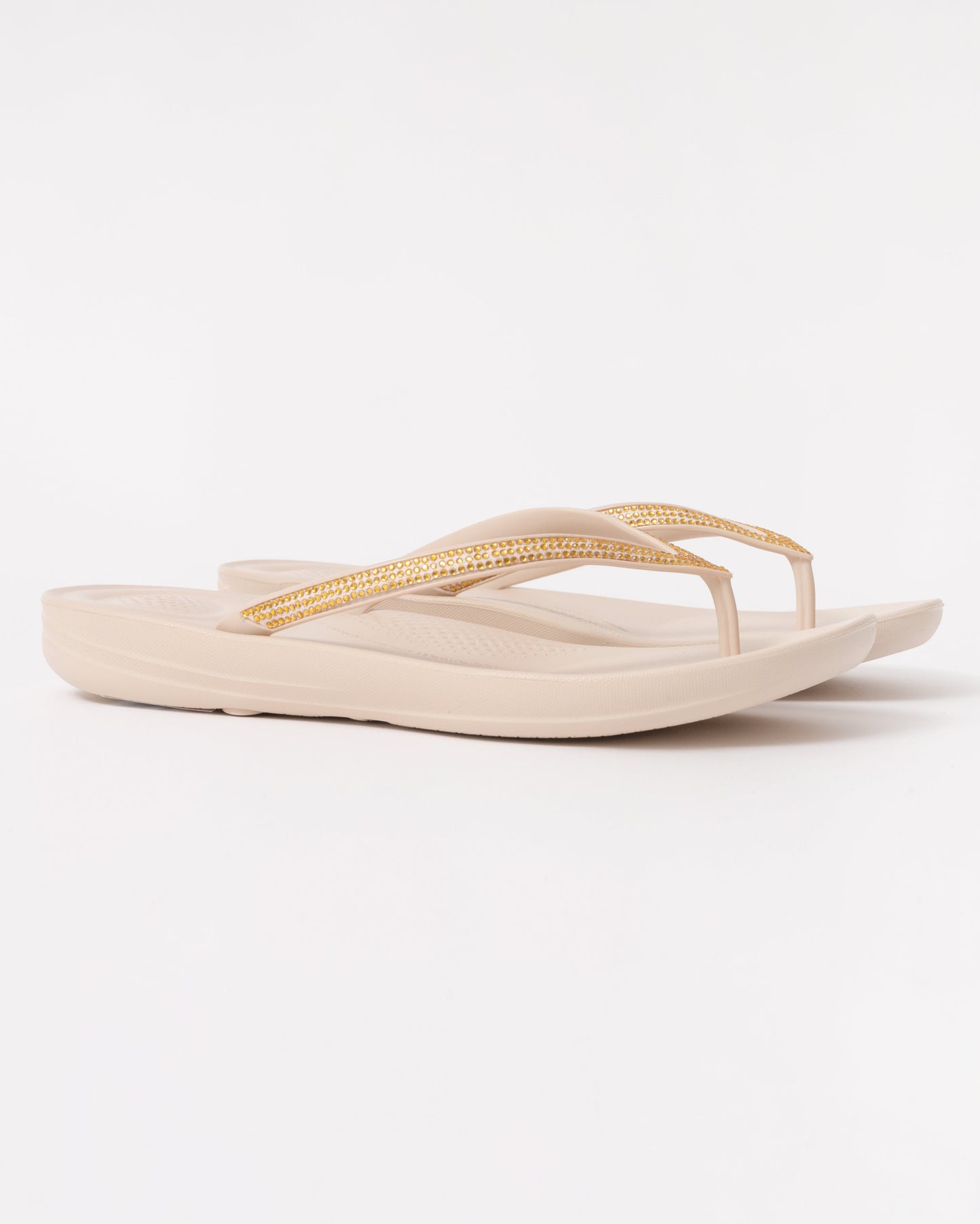 Fitflop IQushion Sparkle Womens Flip-Flop - Stone Beige A20