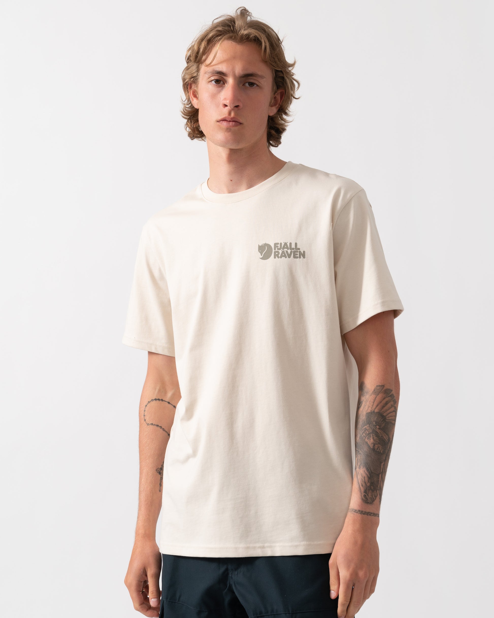 Fjallraven Heavy Classic Mens T - Shirt - Chalk White 113 | CHO | Designer Mens Short Sleeve T - Shirts & Tops