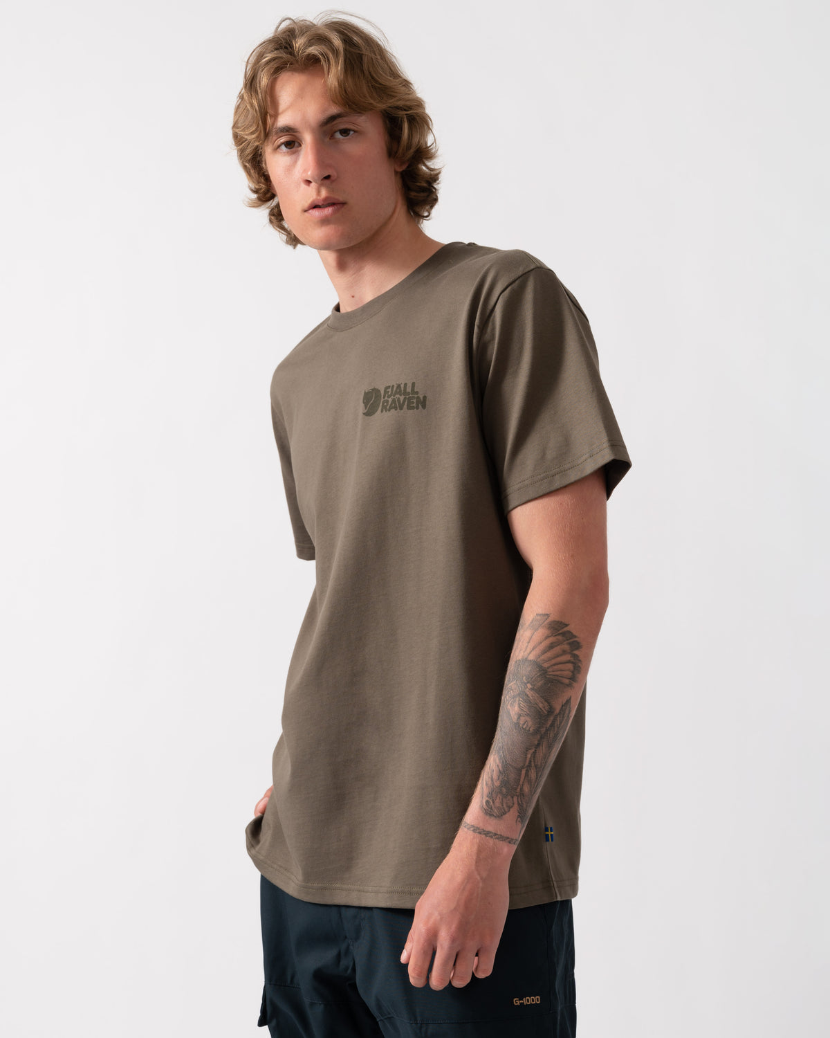 Fjallraven Heavy Classic Mens T - Shirt - Laurel Green 625 | CHO | Designer Mens Short Sleeve T - Shirts & Tops