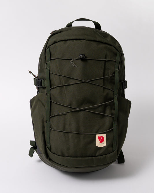 front of Fjallraven Skule 24L Unisex Backpack in Deep Forest 662