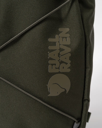 logo detail of a Fjallraven Skule 6L Unisex Sling Bag a Deep Forest 662