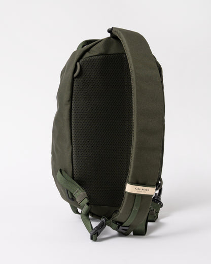back of a Fjallraven Skule 6L Unisex Sling Bag a Deep Forest 662