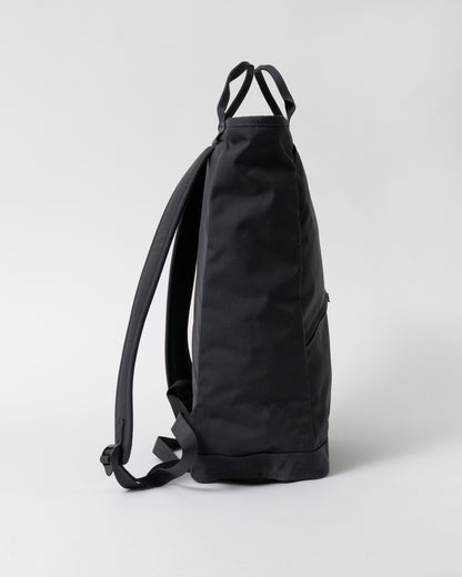 side of Fjallraven Vardag 22L Unisex Totepack in Coal Black 037