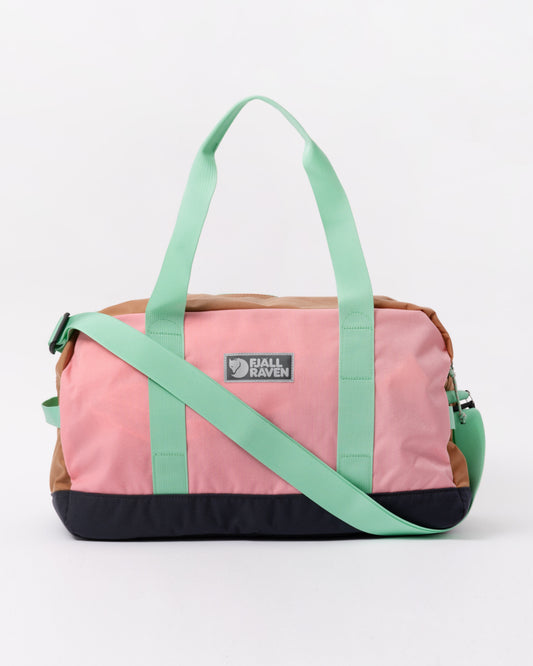 Fjallraven Vardag 33L Unisex Duffel Bag in Poppy Pink/Khaki Dust 354-228