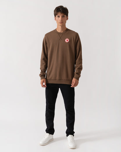 Fjallraven 1960 Logo Badge Mens Sweatshirt - Dark Oak 299 | CHO | Designer Mens Sweatshirts
