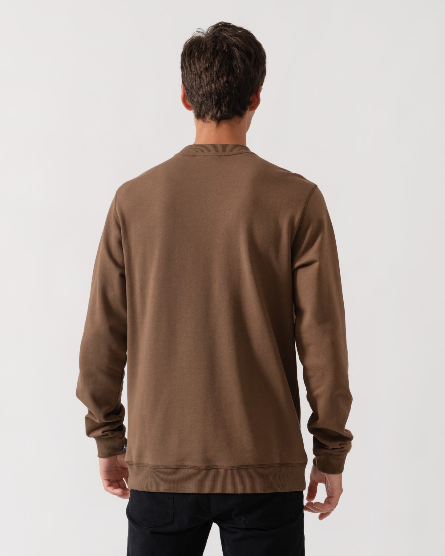 Fjallraven 1960 Logo Badge Mens Sweatshirt - Dark Oak 299 | CHO | Designer Mens Sweatshirts