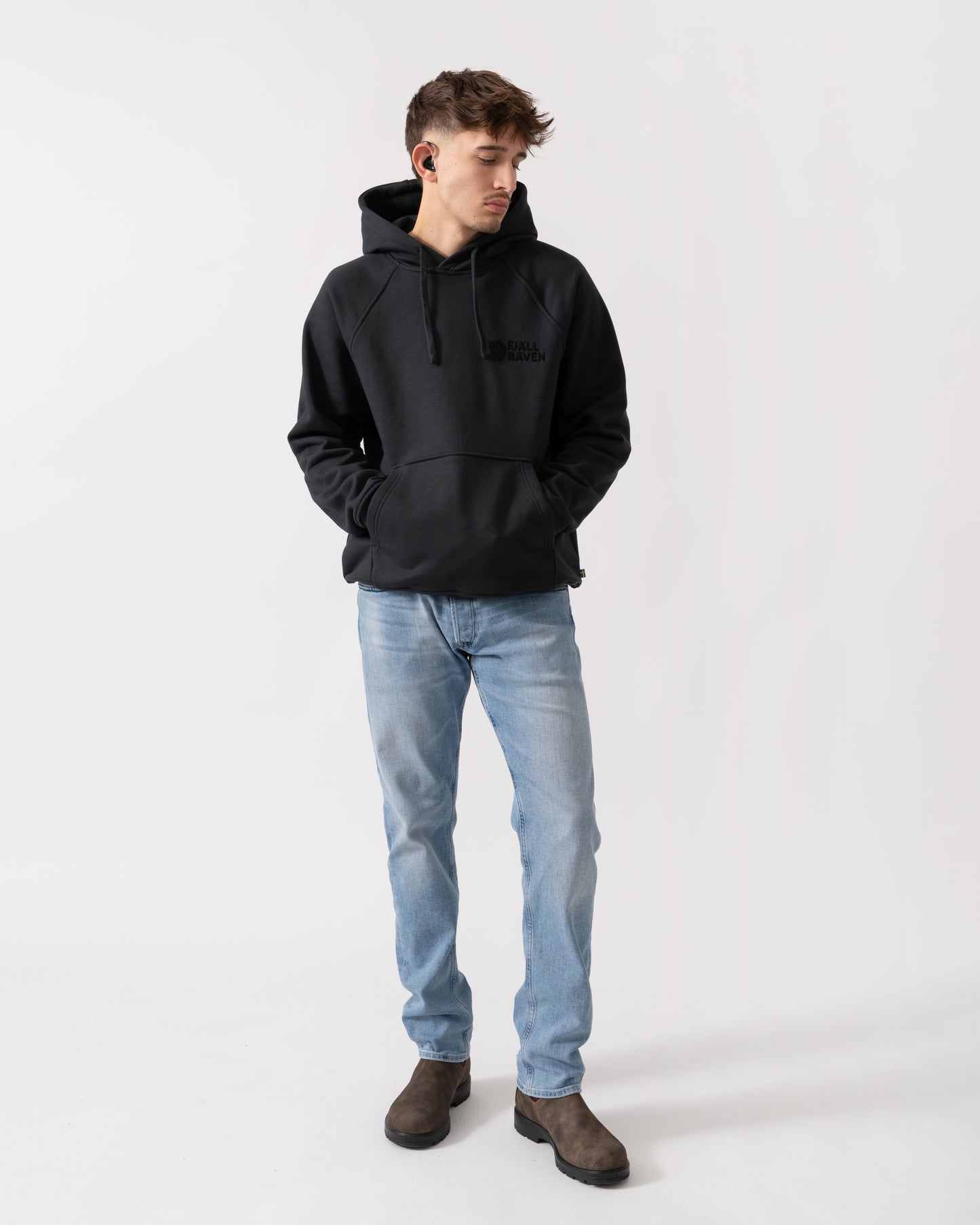 Fjallraven Classic Mens Hoodie - Black 550
