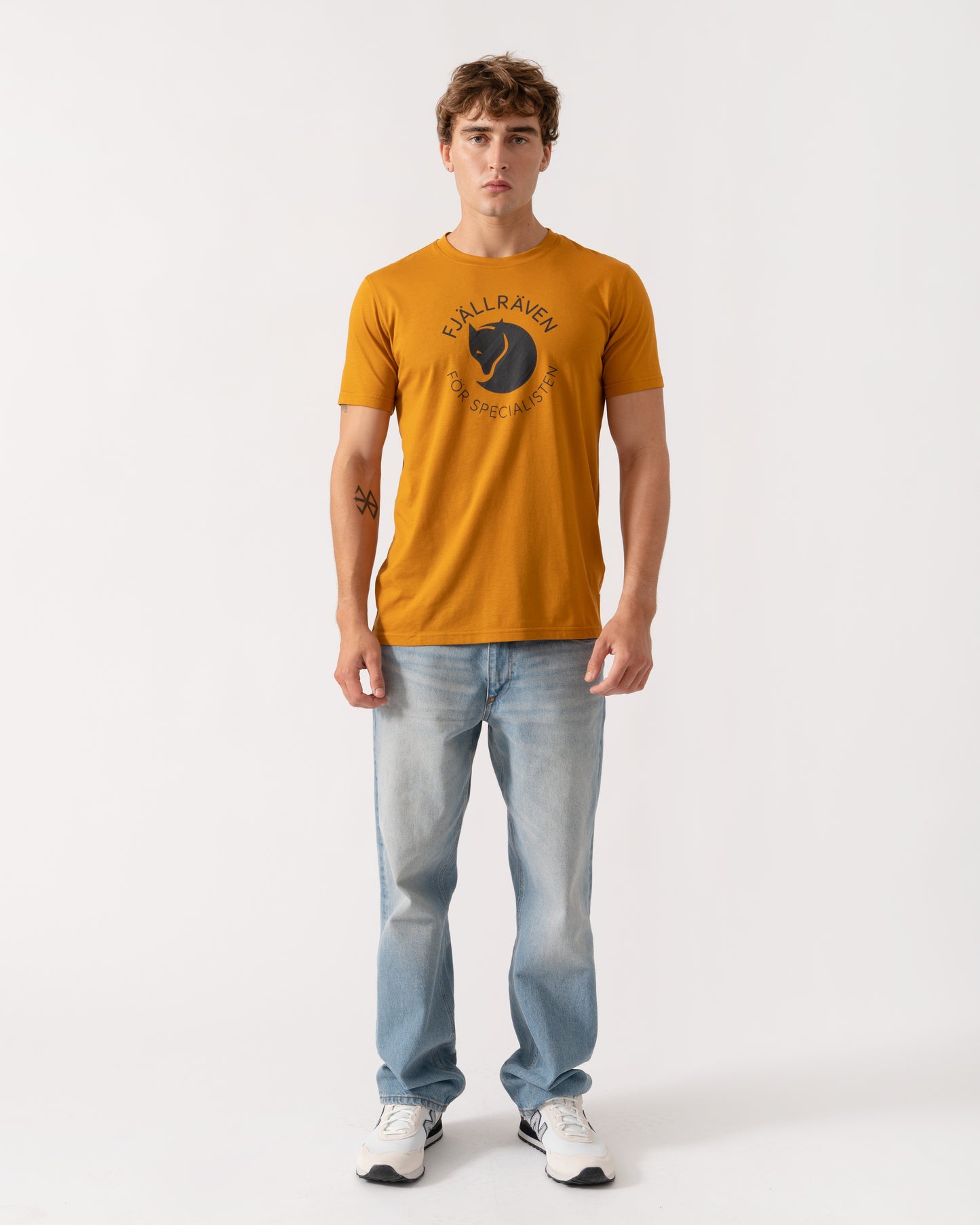 Full length of Fjallraven Fox Mens T-Shirt - Acorn 166