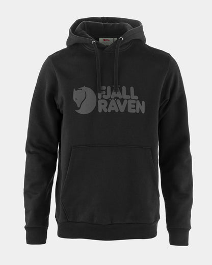 Fjallraven Logo Mens Hoodie - Black 550