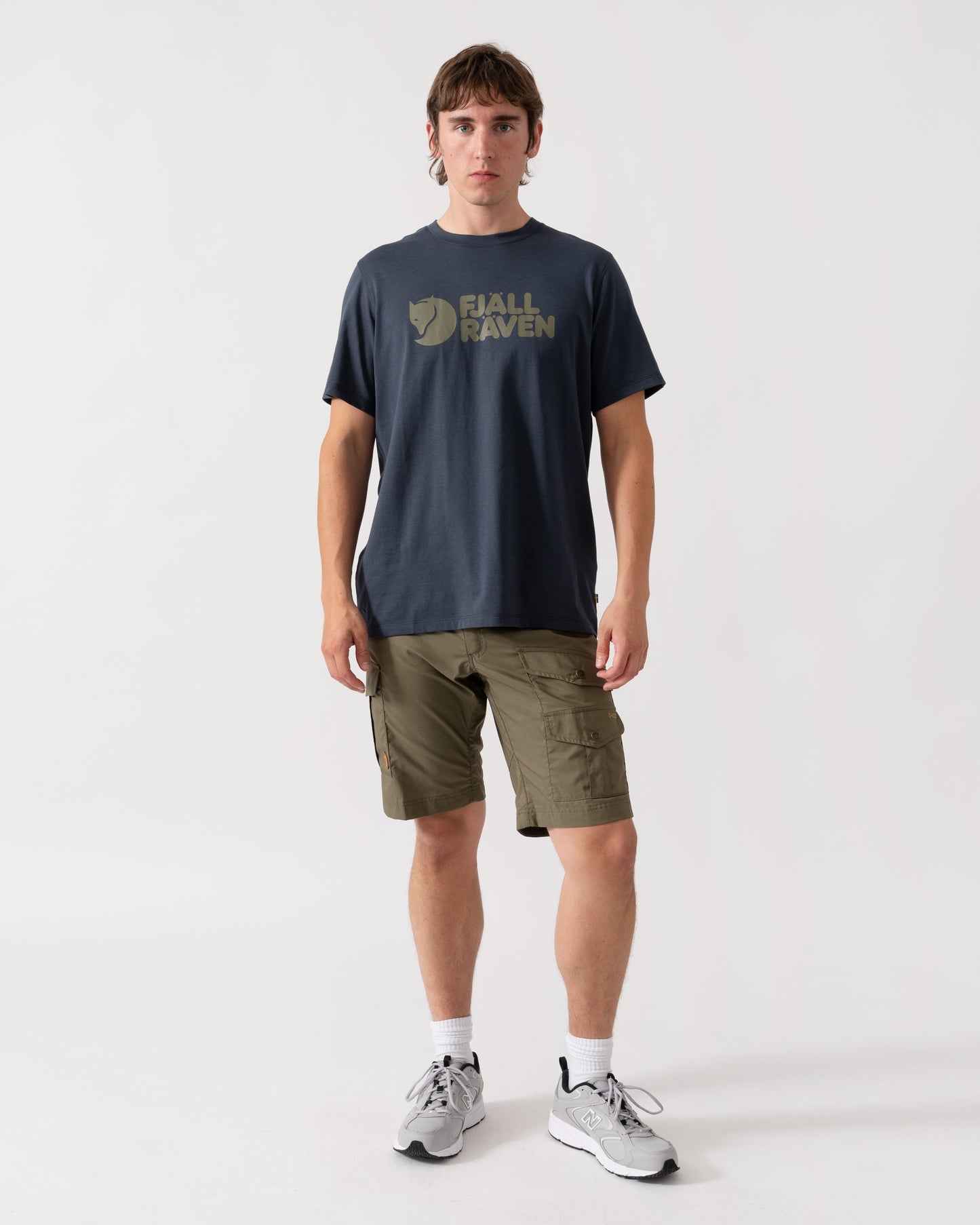 Fjallraven Logo Mens T-Shirt in Navy 560