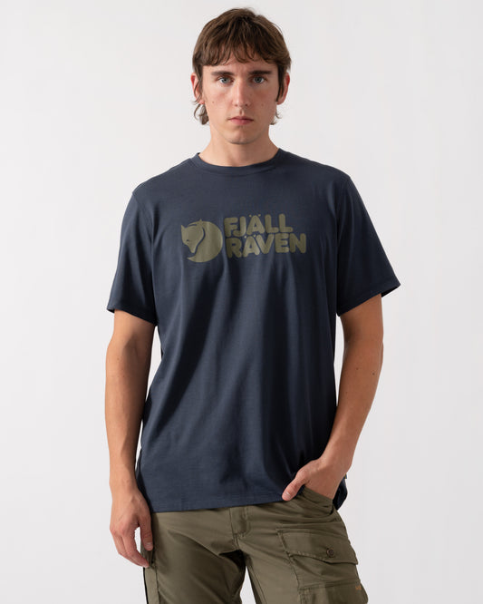 Fjallraven Logo Mens T-Shirt in Navy 560