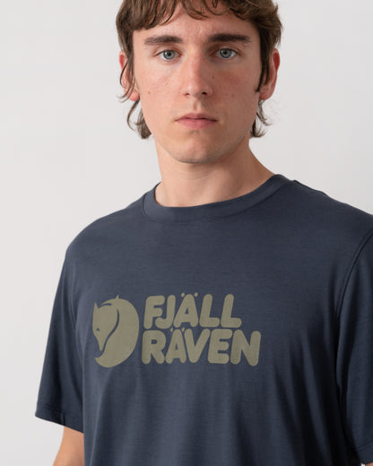 Fjallraven Logo Mens T-Shirt in Navy 560