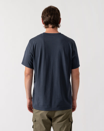 Fjallraven Logo Mens T-Shirt in Navy 560
