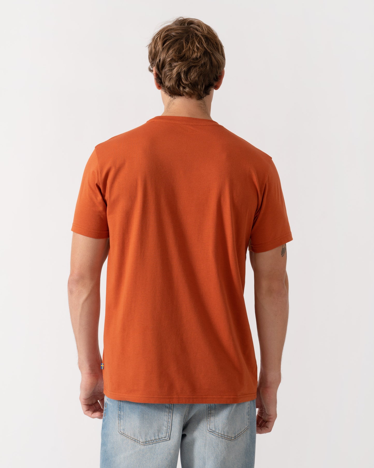 Back of Fjallraven Logo Mens T-Shirt - Terracotta Brown 243
