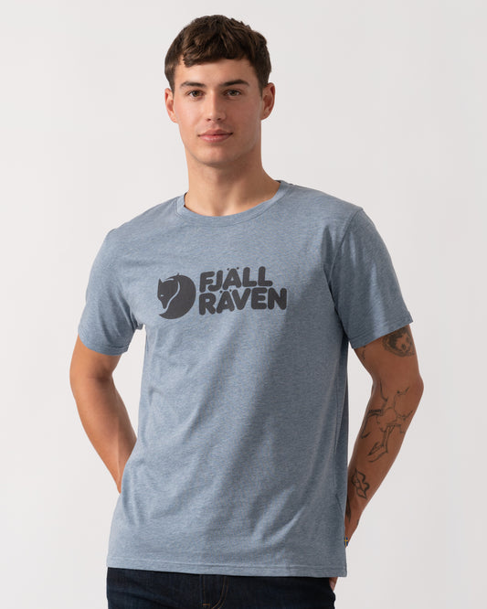Fjallraven Logo Mens T-Shirt - Uncle Blue/Melange 520-999