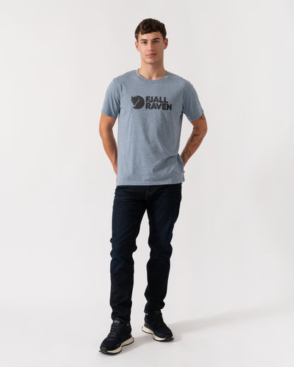 Fjallraven Logo Mens T-Shirt - Uncle Blue/Melange 520-999