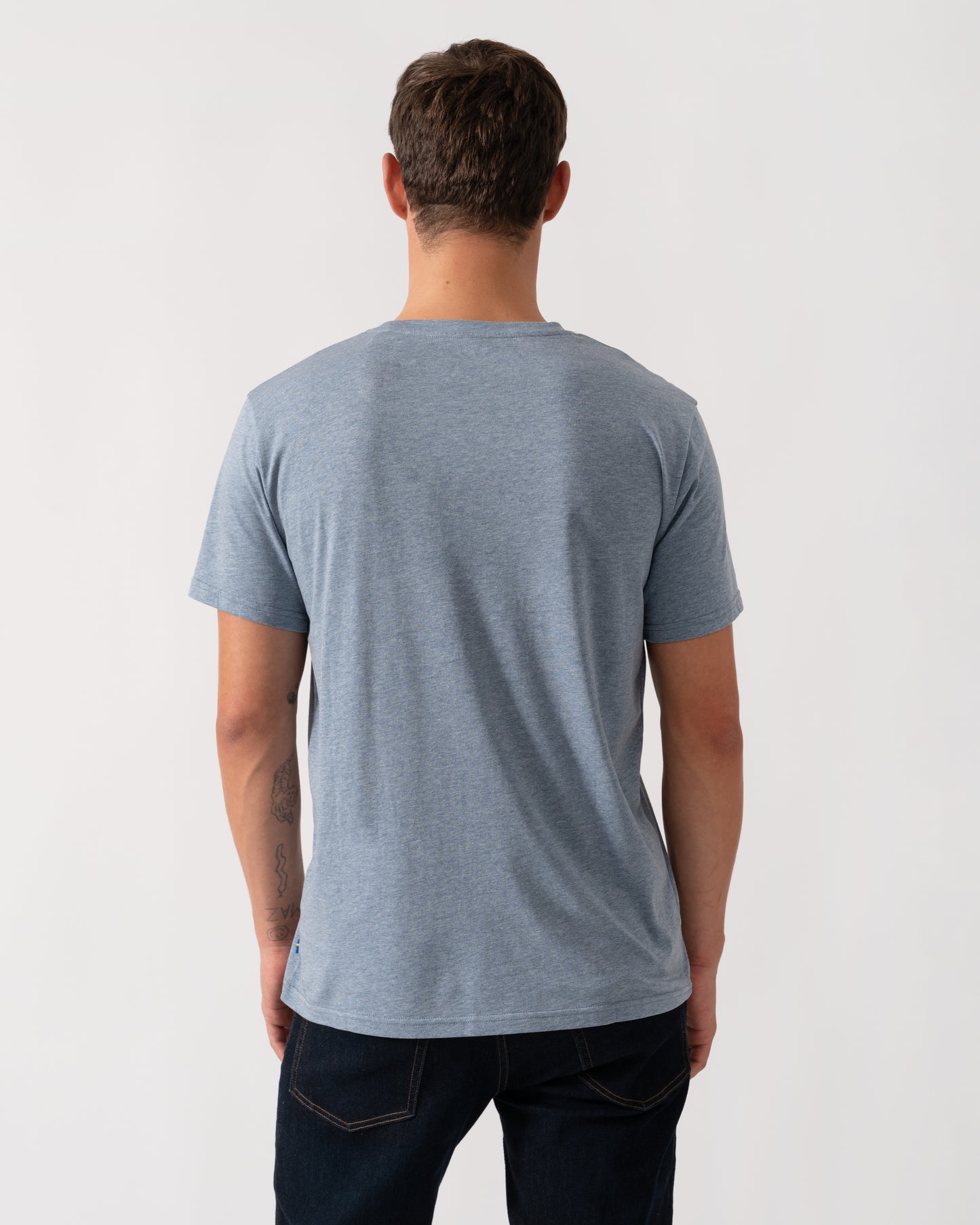 Fjallraven Logo Mens T-Shirt - Uncle Blue/Melange 520-999