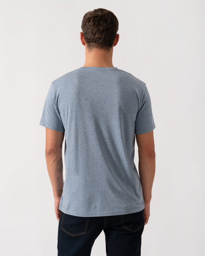Fjallraven Logo Mens T-Shirt - Uncle Blue/Melange 520-999