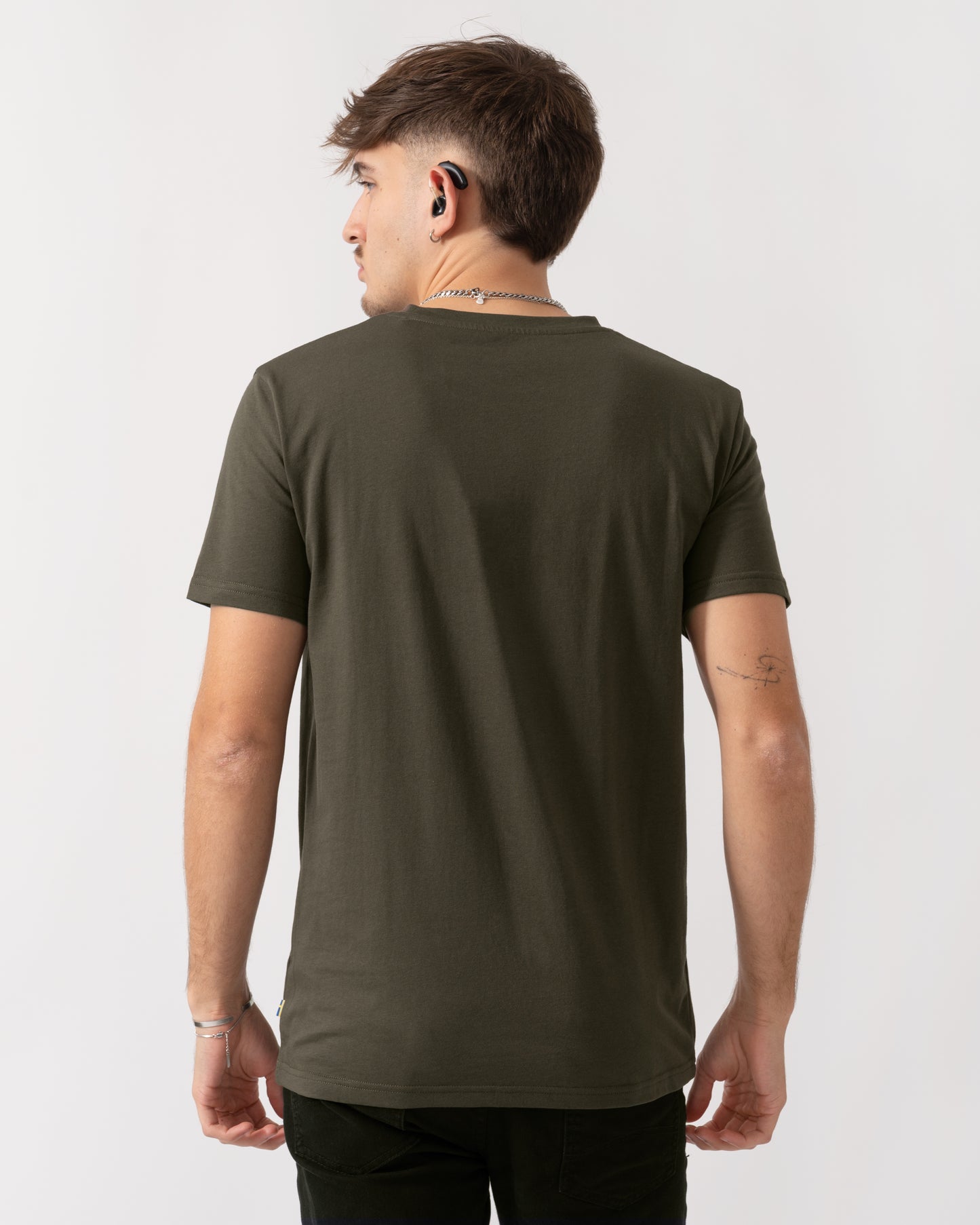 Fjallraven Logo Mens T-Shirt - Dark Olive 633