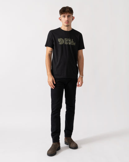 Fjallraven Logo Mens T-Shirt - Black 550