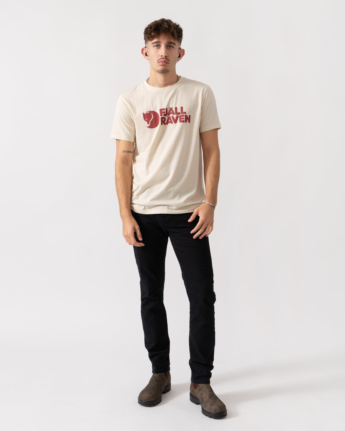 Fjallraven Logo Mens T-Shirt - Chalk White 113