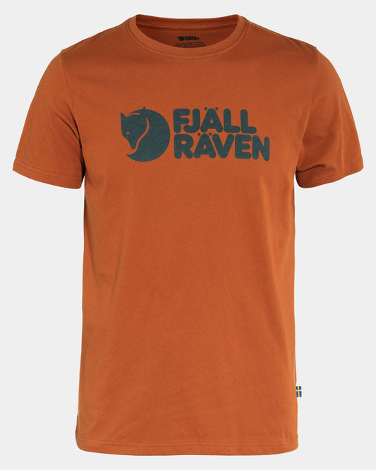 Fjallraven Logo Mens T - Shirt - Terracotta Brown 243 | CHO | Designer Mens Logo T - Shirts