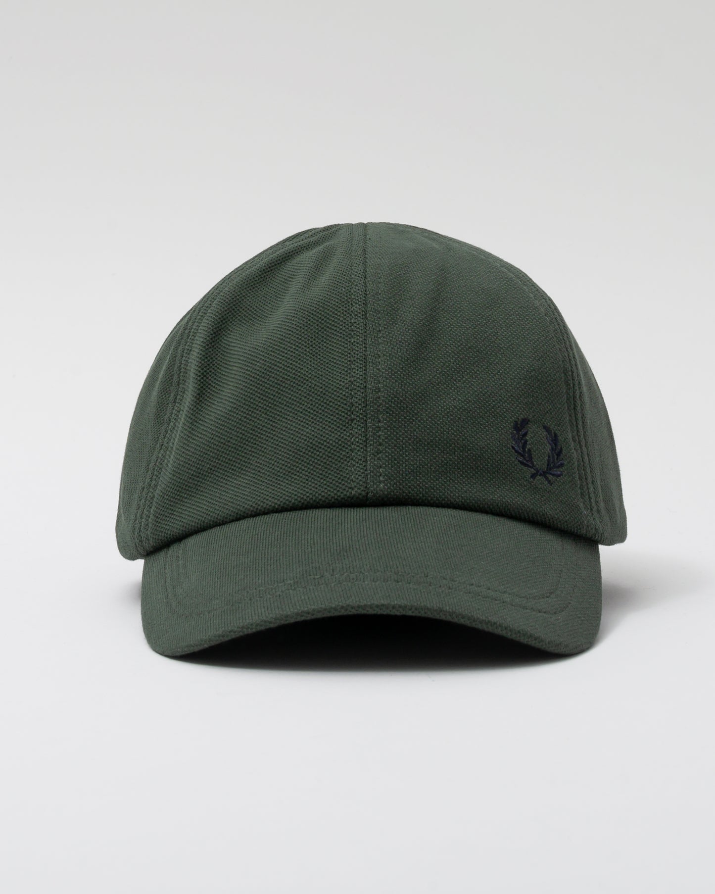 Fred Perry Classic Piqué Cap - Court Green/Navy Z86 - CHO - Designer Mens,Caps