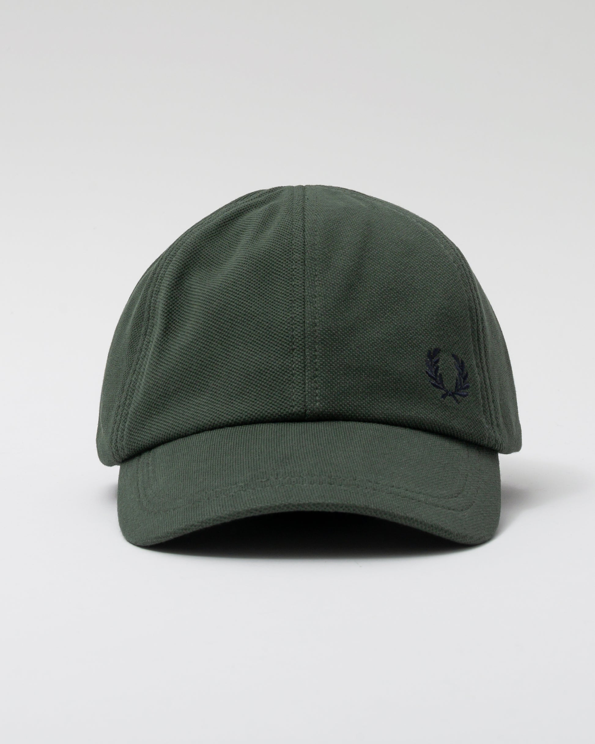 Fred Perry Classic Piqué Cap - Court Green/Navy Z86 - CHO - Designer Mens,Caps