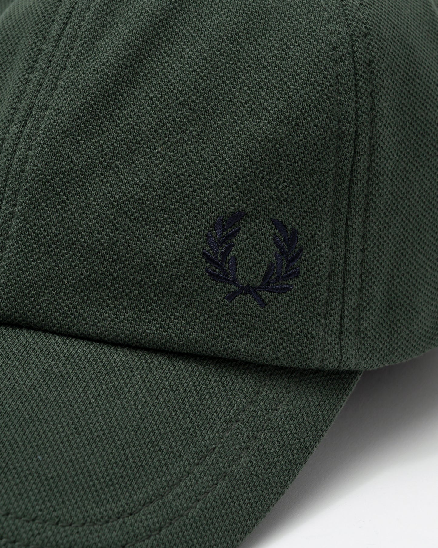Fred Perry Classic Piqué Cap - Court Green/Navy Z86 - CHO - Designer Mens,Caps