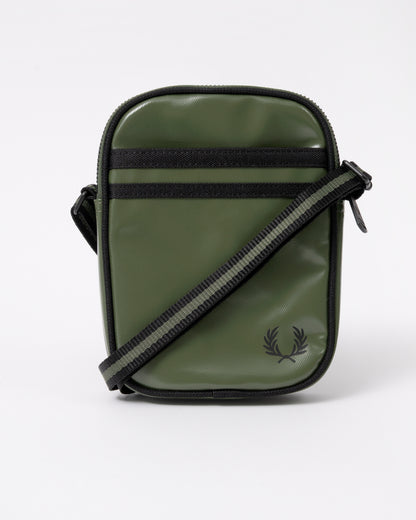 Fred Perry Classic Small Side Bag in Laurel Wreath Green and Black Z50