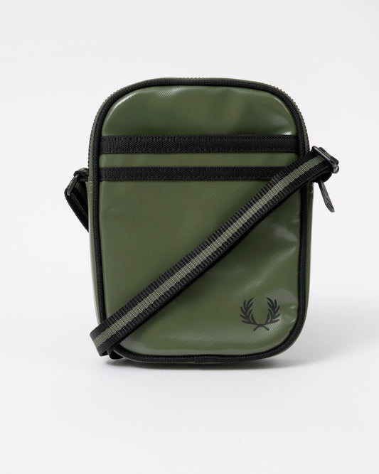 Fred Perry Classic Small Side Bag in Laurel Wreath Green and Black Z50