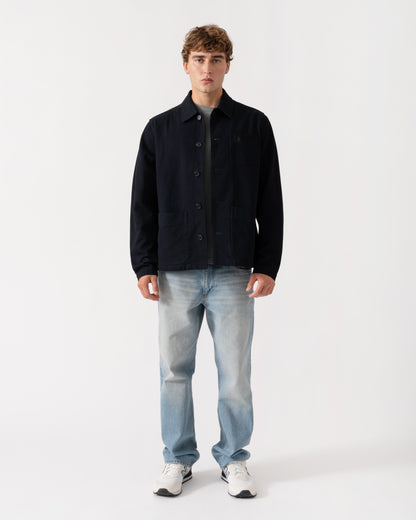 Outfit shot of Fred Perry Mens Bedford Cord Overshirt - Navy 608