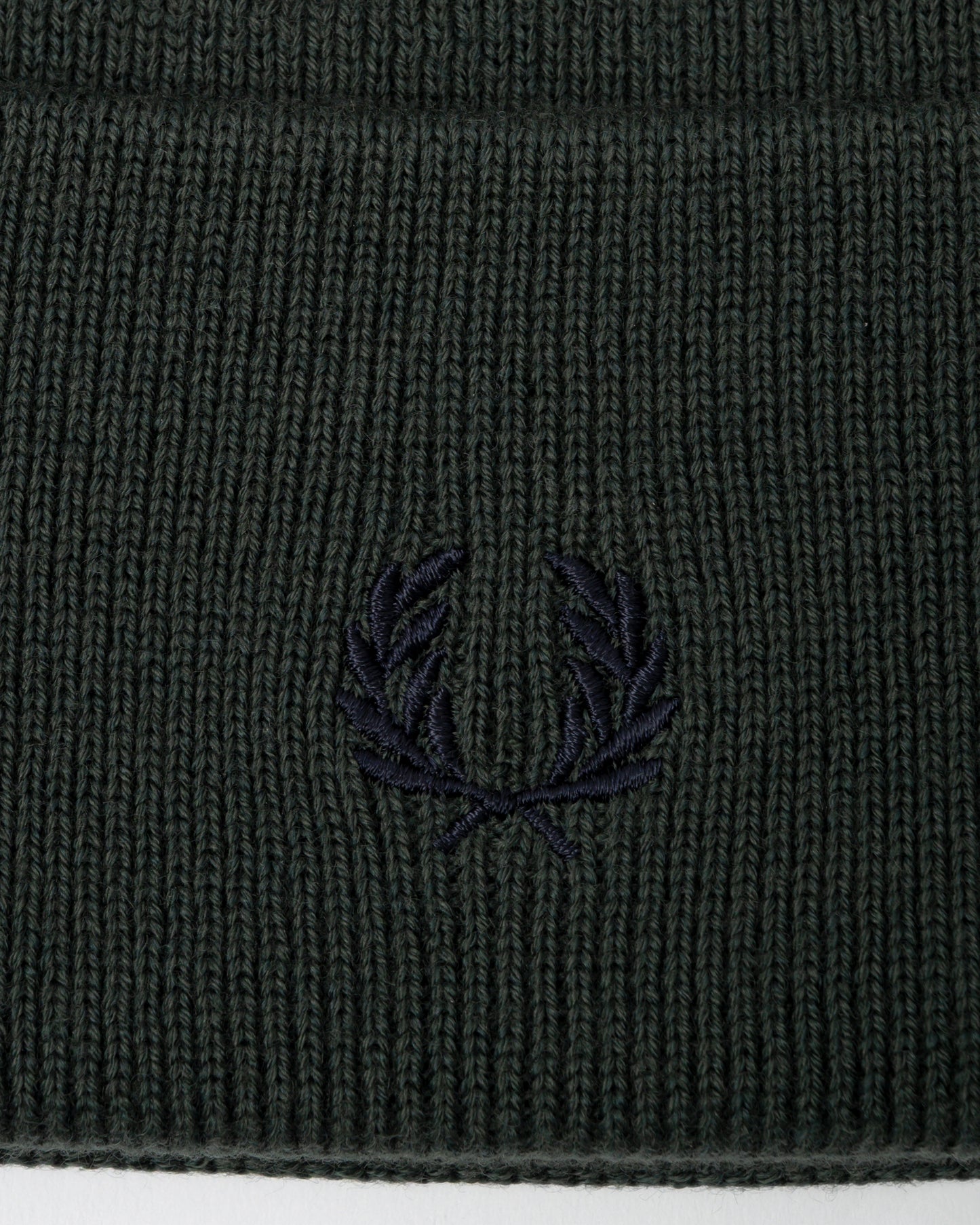 Fred Perry Mens Classic Beanie - Court Green/Navy Z86 - CHO - Designer Mens,Beanies