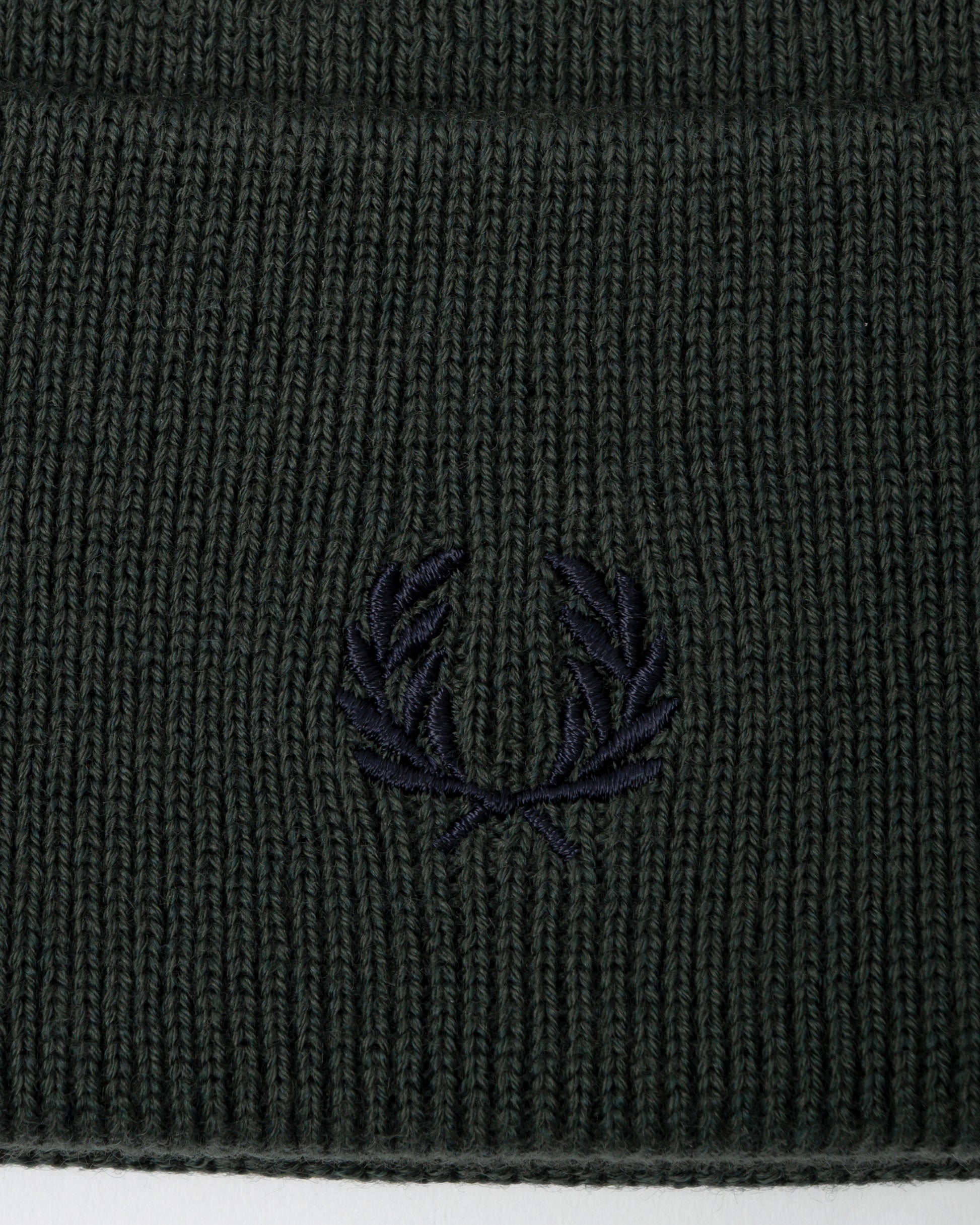 Fred Perry Mens Classic Beanie - Court Green/Navy Z86 - CHO - Designer Mens,Beanies